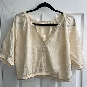 Aerie button down top cropped fit